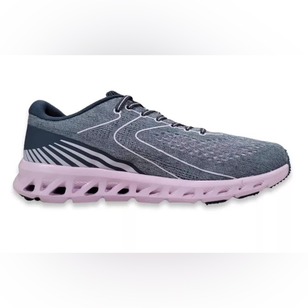 AVIA, Women's Tech Runner Lace Up Sneaker Size 7.5W, Gray and Purple